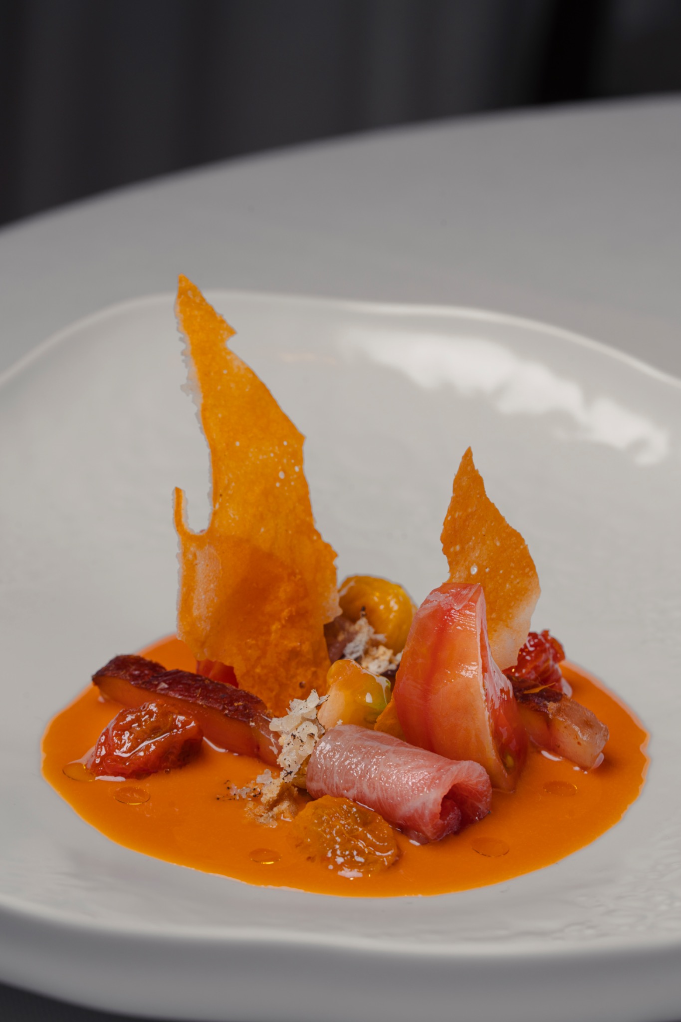 Creación gastronómica de Diego René con Tomate Sulayr como protagonista